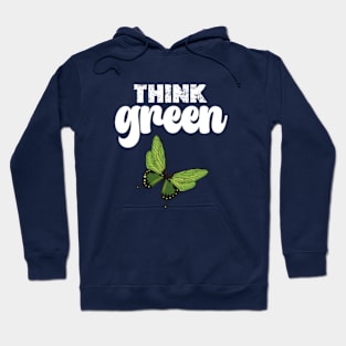 think green   - earth day gift 2024 april 22 Hoodie